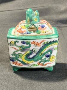 中国美術 唐物 大明萬暦年製 香炉 龍図 時代物 古美術 
