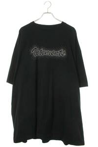 ヴェトモン VETEMENTS 20SS SS20TR420 サイズ:S ロゴスタッズオーバーサイズTシャツ 中古 NO05