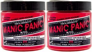 新品 送料無料 2個 マニックパニック カラークリーム コットン エレクトリックピンクプッシーキャット11064 Manic panic ピンク ヘアカラー