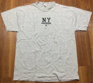 USA輸入★ニューヨーク・ヤンキース Tシャツ Lサイズ★グレー Russel Athletic ラッセルアスレチック MLB メジャーリーグ