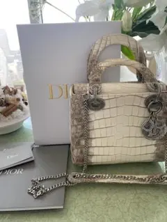 クリスチャンディオール　dior ヒマラヤ　クロコダイル　レディディオール　レア