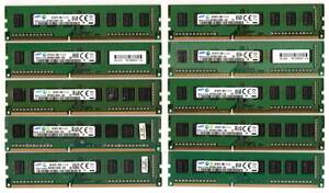 SAMSUNG ☆ DDR3　1Rx8　PC3-12800U　4GB×10枚セット ★ 片面チップ ★