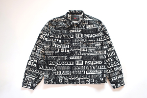 (M)Supreme HYSTERIC GLAMOUR Text Work JacketシュプリームヒステリックグラマーワークジャケットBlack黒