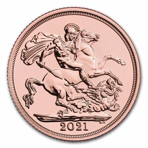 [保証書・カプセル付き] 2021年 (新品) イギリス「ソブリン・セント ジョージと龍」純金 金貨