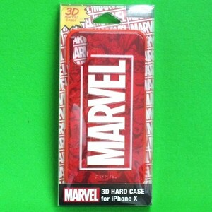 402◆【即決300円／送料無料】MARVEL iPhone X対応3Dハードケース 《MV-93A(コミックス・レッド)》★グルマンディーズ