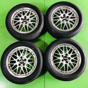 NT512 中古 TOYOTA トヨタBBS RG381 FORGED フォージド ホイール 17×7.5J +45 PCD 114.3 2022年製 タイヤ 225/55R17 4本【30系セルシオ】