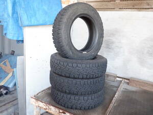 即決 中古 タイヤ 4本 セット トーヨー TOYO OPEN COUNTRY 145/80R12 80/78N LT 2020年製 溝6-7mm 軽 マッド /40【6-1175】