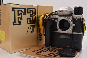 ★極上美品★ ニコン Nikon F3/T チタン HP モータードライブ MD-4 箱、説明書、ストラップ、シュー(AS-4)、三脚アダプタ(AH-3)付 #tk1307