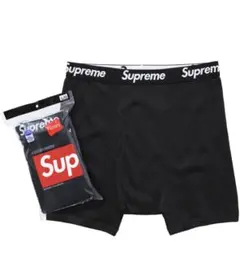 【新品】Supreme Hanes ボクサーパンツ　メンズLサイズ　黒　単品1枚