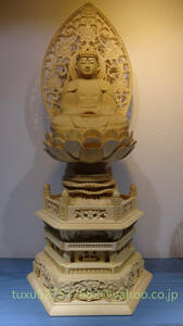 仏教工芸品 釈迦 仏像 釈迦如来 釈迦如来坐像 置物 木彫仏像 総檜材製 極上彫