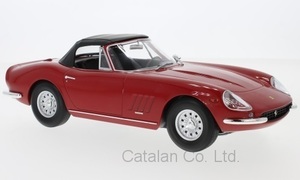 1/18 フェラーリー GTB 赤 レッド スパイダー Ferrari 275 GTB/4 NART Spider 1967 Red Softtop liegt One KK-Scale 梱包サイズ80