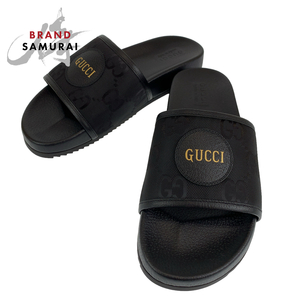 新品未使用 GUCCI グッチ GG柄 スライドサンダル ブラック 黒 PVC サンダル ビーチサンダル メンズ 405481 新品