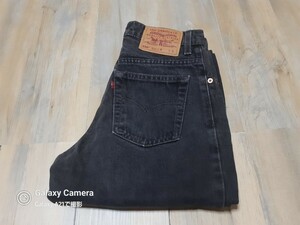 98s-USA製 Levis リーバイス サルファブラック 550 ダメージ加工: ジーパン ジーンズ S