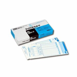 【新品】(まとめ) マックス タイムレコーダ用カード ER-Sカード ブルー ER90060 1パック(100枚) 【×3セット】