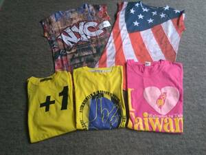 半袖Tシャツ　５枚　S～L　RANDOM $24.99 2枚/未使用　　UNIQLO, 24HOUR TV サイズＳ　　PINK TAIWAN サイズＬ