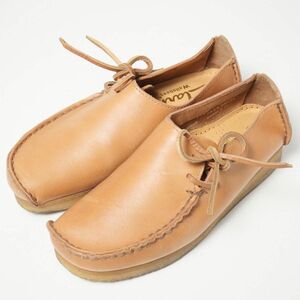 TG3184△CLARKS/クラークス*LUGGER ラガー*クレープソール*ワラビー Wallabees*レザー シューズ モカシン*靴*size4D(23-23.5cm相当)