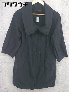 ◇ UNTITLED アンタイトル ジップアップ 七分袖 ジャケット サイズ2 ブラック レディース