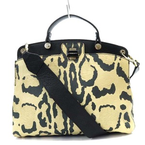 フルラ FURLA パイパールクス ハンドバッグ ワンハンドル ショルダーバッグ 2way 斜め掛け レオパード レザー ベージュ 黒 ブラック