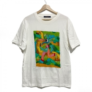 ルイヴィトン LOUIS VUITTON 半袖Tシャツ サイズM RM211NPGHKY73W - 白×イエローグリーン×マルチ ユニセックス クルーネック トップス