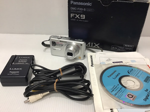 713 Panasonic LUMIX DMC-FX9 ルミックス コンパクトデジタルカメラ 純正バッテリー 充電器付き 通電確認OK