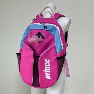 プリンス prince ラケットバッグ リュック ジュニア テニス ピンク/水色 美品