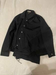 美品　コムデギャルソンオムプリュス　コーチジャケット　ポリエステル　縮絨　捻れ　ねじれ　comme des garcons homme plus