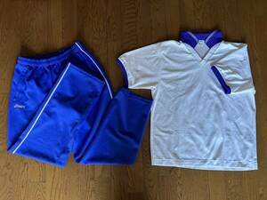 15　体操服　襟付半袖ポロシャツ　トレーニングウエア－パンツ　LL-Oサイズ　２枚set　eco