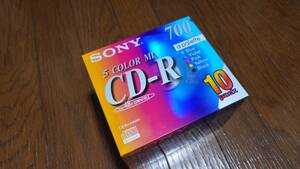 SONY CD-R 10枚パック　日本製　太陽誘電　未開封　700MB 80分　データ用　カラー