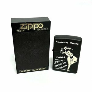 Zippo ジッポ Windproof Beauty WINDY ウィンディ 1993年 蛍光 ケース付き　050224w/T9（K）