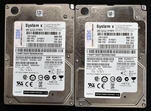 2台セット Seagate ST9300653SS (IBM System X 81Y3812) 300G SAS 6Gb/s 15,000rpm 2.5インチ 初期化済 中古動作品 (管:PA05