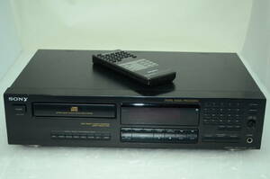SONY ソニー コンパクトディスクプレーヤー　CDプレーヤー　CDP-611　リモコン付　トレーベルト交換　音出し動作確認