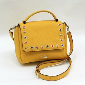 Kate spade　ケイトスペード　2WAYハンドバッグ　　PXRU7556　カーフ　イエロー