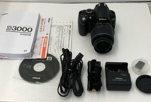 【中古品】Nikon　ニコン　D3000　AF-S NIKKOR 18-55㎜ 1:3.5-5.6G　VR　デジタルカメラ　一眼レフ　(管理番号：060109）