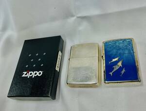 ①ZIPPO ジッポ オイルライター 喫煙具 2点セット