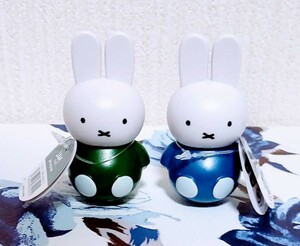 即決 新品 タグ付き ミッフィー Miffy 起き上がり小法師 起き上り小法師 オブジェ 置物 フィギュア 2個セット 青 ブルー 緑 検: ぬいぐるみ