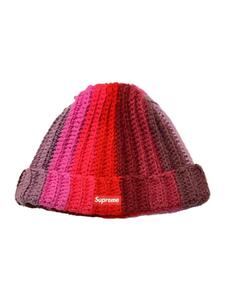 Supreme◆ニットキャップ/-/アクリル/RED/ストライプ/メンズ