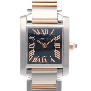 カルティエ タンクフランセーズ SM 腕時計 時計 ステンレススチール 3217 クオーツ レディース 1年保証 CARTIER 中古 美品