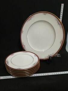 S4283. Noritake ノリタケ　VILLA Haven プレート ケーキ皿5 大皿1 花柄 洋食器/80