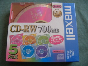 maxell CD-RW 700MB 5枚 未開封品