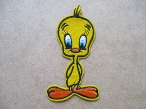 70s WARNER BROSトゥイーティーTweety Birdワッペン/ワーナーpatchesブラザース刺繍ビンテージLooney Tunesルーニー テューンズTV S80