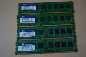 Team PC3 DIMM DDR3-133Mhz (PC3-10600)　4GBx2 + 2GBx2 計12GB