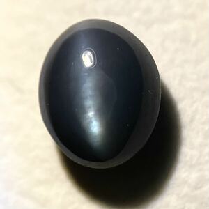 〔天然クリソベリルキャッツアイ0.767ct〕a 約5.38×4.35mm ルース 裸石 宝石 ジュエリー chrysoberyl cats eye テEA0