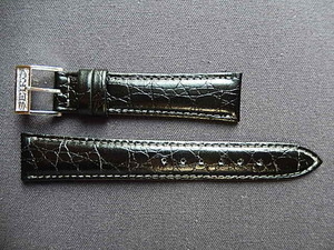 ＜デッドＳＥＩＫＯ尾錠使用＞クロコ型押 し１８ｍｍ　黒