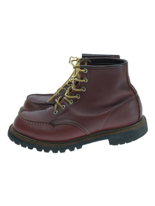 RED WING◆レースアップブーツ・モックトゥ/US7.5/BRW/レザー