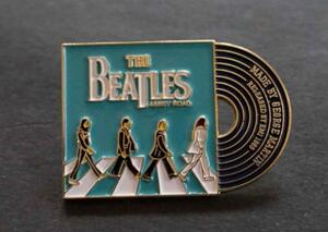 空LPレコード　横断歩道■新品『 ビートルズ/The Beatles』『アビイ・ロード』（Abbey Road）■金属ピンバッジ バッチ■ロックバンド.Music