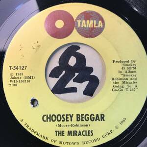 試聴 THE MIRACLES CHOOSEY BEGGAR / GOING TO A GO-GO 両面NM リタ・マーレー A DE PON DEM元ネタ 