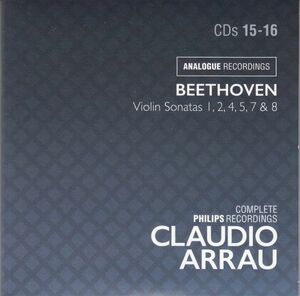 [2CD/Decca]ベートーヴェン:ヴァイオリン・ソナタ第1,2,4,5,7&8番/A.グリュミオー(vn)&C.アラウ(p) 1975-1976