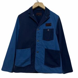 【23】 ENGINEERED GARMENTS クレイジー ヘリンボーン バック プリント カバーオール エンジニアードガーメンツ M 2 切替