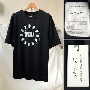 新品 2021SS DRIES VAN NOTEN ドリスヴァンノッテン Len Lye レン・ライ コラボ Tシャツ メンズ 黒 ブラック レンライ YOU 完売モデル