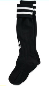 hummel ヒュンメル★ジュニアゲームストッキング　サッカー　ソックス　靴下　22-25cm　ブラック ホワイト